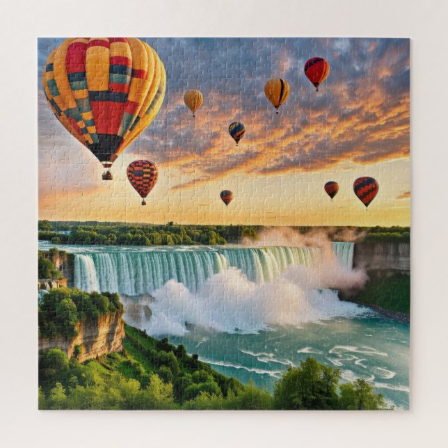 Puzzle Ballons à air chaud au-dessus des chutes Niagra (Vertical)