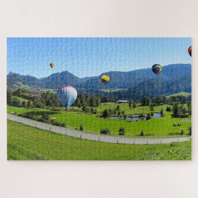 Puzzle Ballons à air chaud flottant sur le terrain de gol (Horizontal)