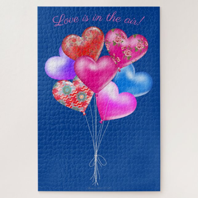 Puzzle Ballons de la Saint Valentin | L'amour est dans l' (Vertical)