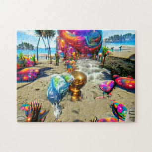 Puzzle Balloons psychédéliques Bienvenue Accueil Jigsaw P