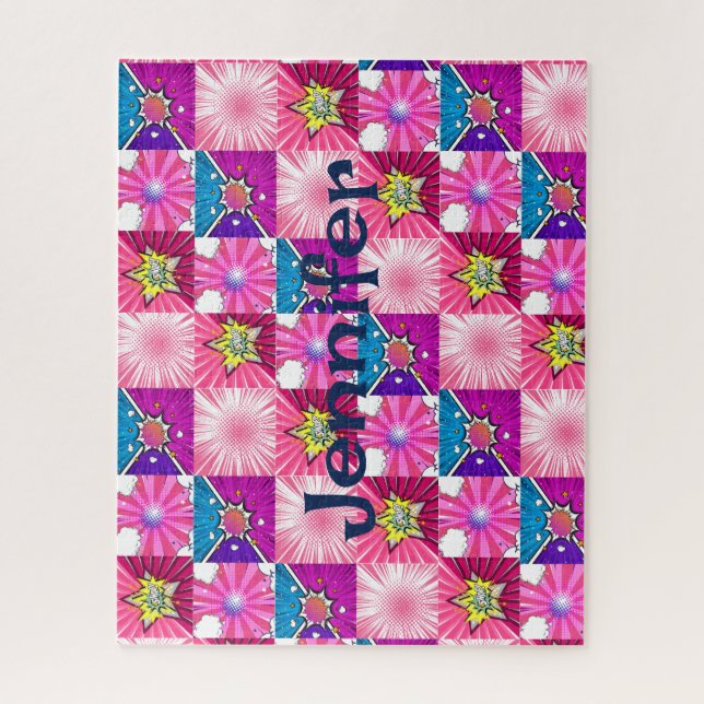 Puzzle bande dessinée super héros personnalisé (Vertical)