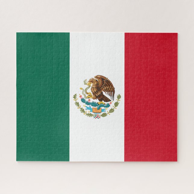 Puzzle Bandera de Mexico Drapeau national Mexicanos (Horizontal)