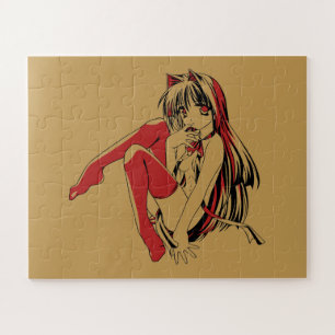 Puzzle Bandes dessinées R & B, Anime Loli Chatte Féline F