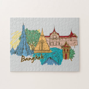 Puzzle Bangkok Thaïlande Travel Temple