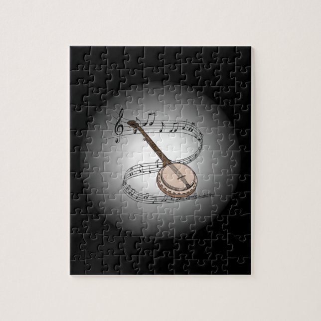 Puzzle Banjo ~ Globe musical ~ Instrument de musique ~ (Vertical)