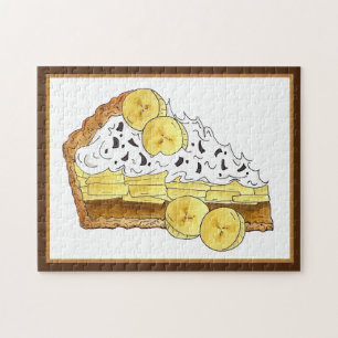 Puzzle Banoffe Banana Toffee Pie Slice UK British Food