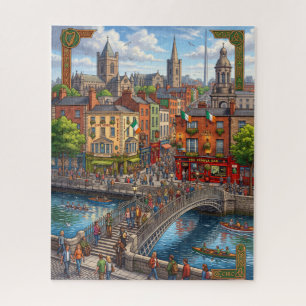 Puzzle Bar de Temple et pont Ha'penny de Dublin 520 pièce
