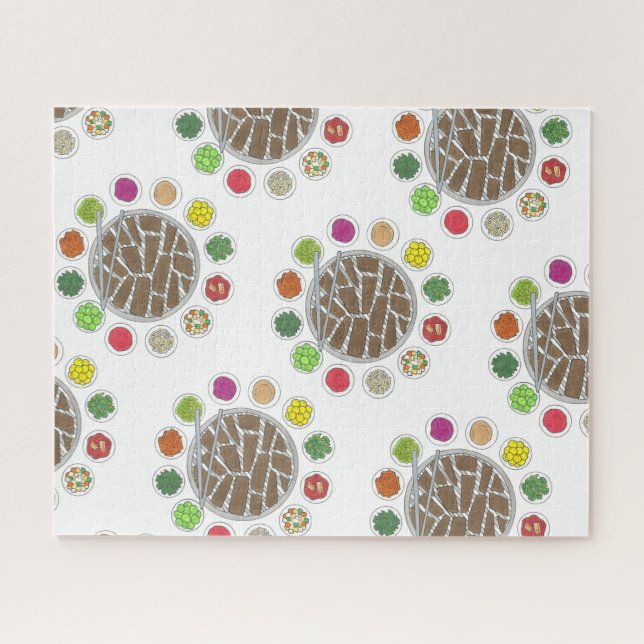 Puzzle Barbecue coréen Barbecue rôti Bulgogi Banchan (Horizontal)