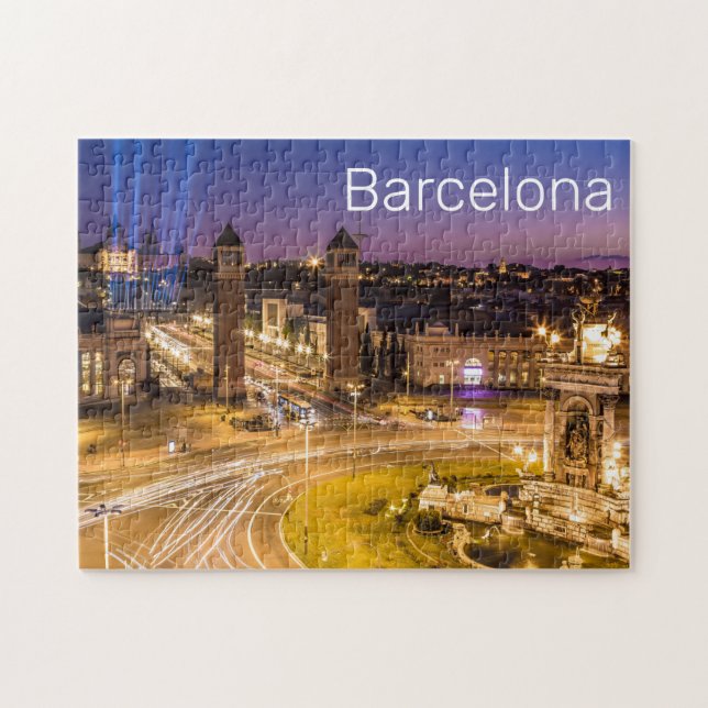 Puzzle Barcelona Plaza de Espana Catalogne Espagne Couche (Horizontal)
