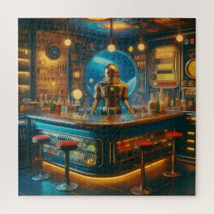 Puzzle Barman Robot dans le bar interstellaire de l'ère s
