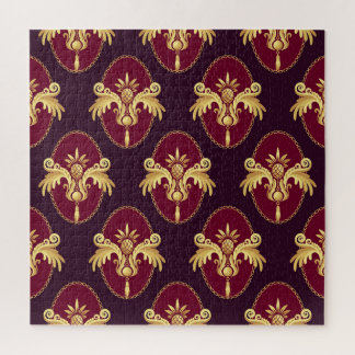Puzzle Baroque Gold Sconce Magenta Motif