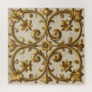 Puzzle Baroque Orné Filigrane Doré