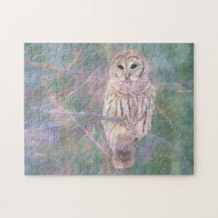 Puzzle Barred Owl Pastel Peinture numérique d'huile
