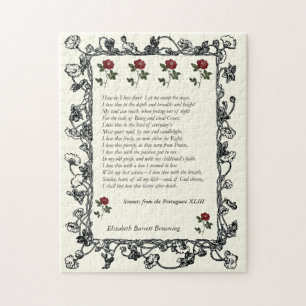Puzzle Barrett Browning - Sonnets du Portugais 43