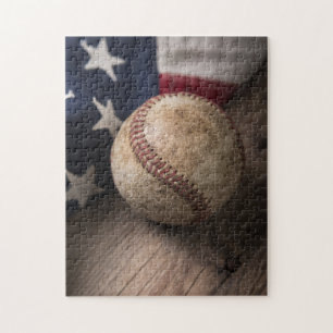 Puzzle Base-ball et drapeau