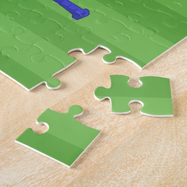 Puzzle Baseball bleu personnalisé (Côté)