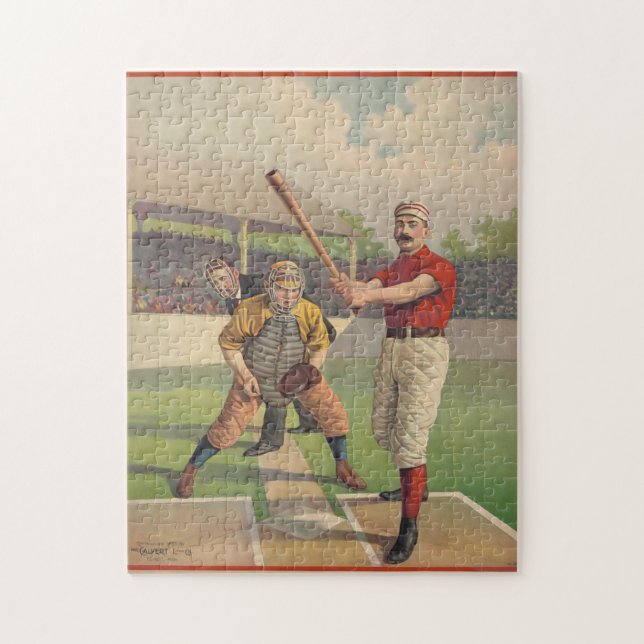 Puzzle Baseball d'Amérique vintage 1895 (Vertical)