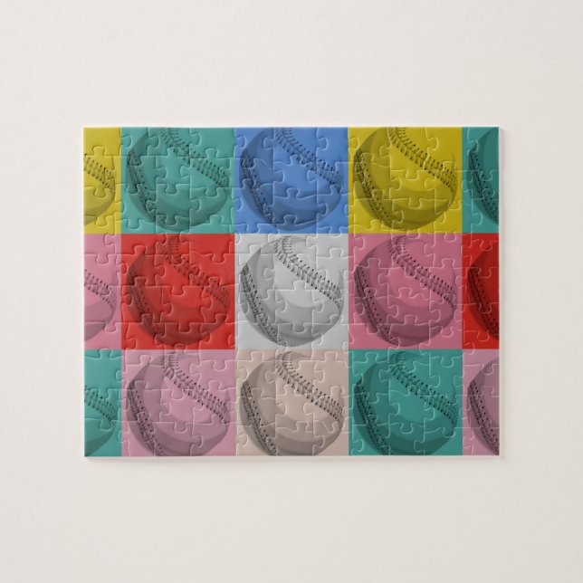 Puzzle Baseball Pop Art - Sports populaires (Horizontal)