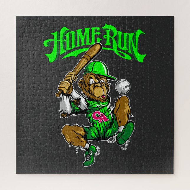 Puzzle Baseball Singe Coup de Circuit (Vertical)