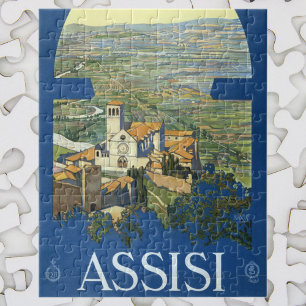 Puzzle Basilique Vintage voyage Assisi Italie Francesco