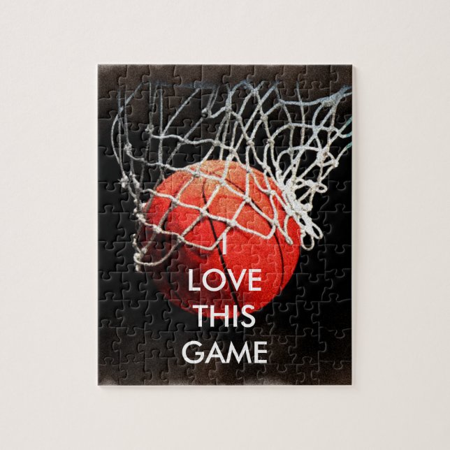 Puzzle Basket-ball Illustration Peinture Art Sports (Vertical)