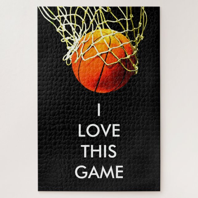 Puzzle Basket-ball Illustration Peinture Art Sports (Vertical)