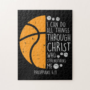 Puzzle Basket-ball je peux faire des choses Bible contre 