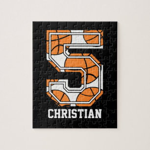 Puzzle Basket-ball personnalisé numéro 5