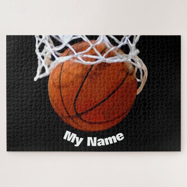 Puzzle Basket-ball Votre nom (Horizontal)