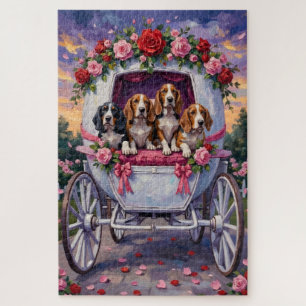 Puzzle Basset Hound Chien Saint-Valentin 