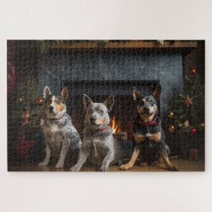 Puzzle Bataille australienne près de la cheminée Noël