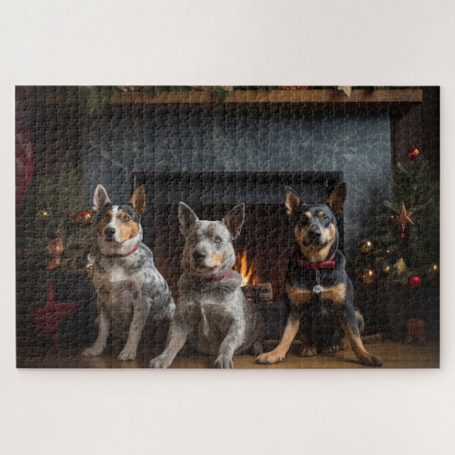 Puzzle Bataille australienne près de la cheminée Noël (Horizontal)