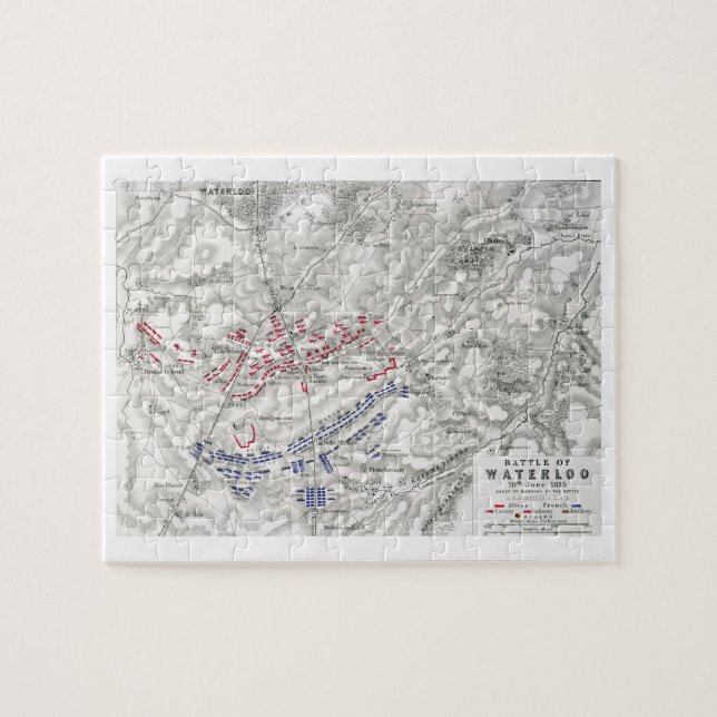Puzzle Bataille de waterloo, le 18 juin 1815, feuille (Horizontal)