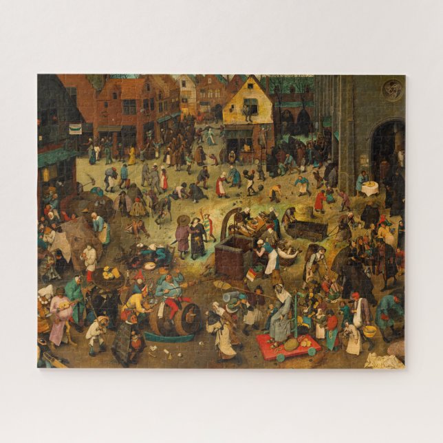 Puzzle Bataille entre Carnaval et Carême par Bruegel (Horizontal)
