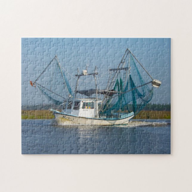 Puzzle Bateau crevettier Mississippi. (Horizontal)