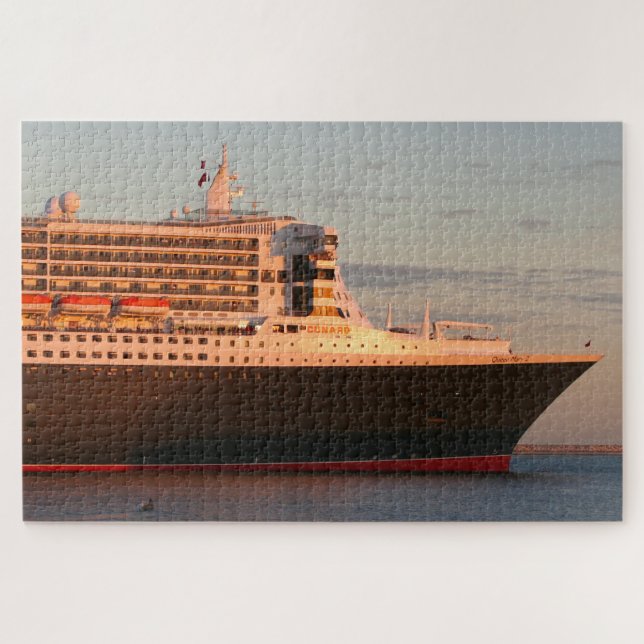 Puzzle Bateau de croisière 2 : Queen Mary 2 tôt le matin (Horizontal)