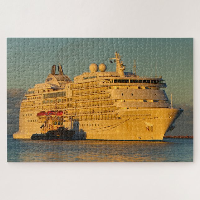 Puzzle Bateau de croisière Seven Seas Navigator à l'aube (Horizontal)