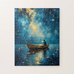 Puzzle Bateau de pêche de nuit Starry