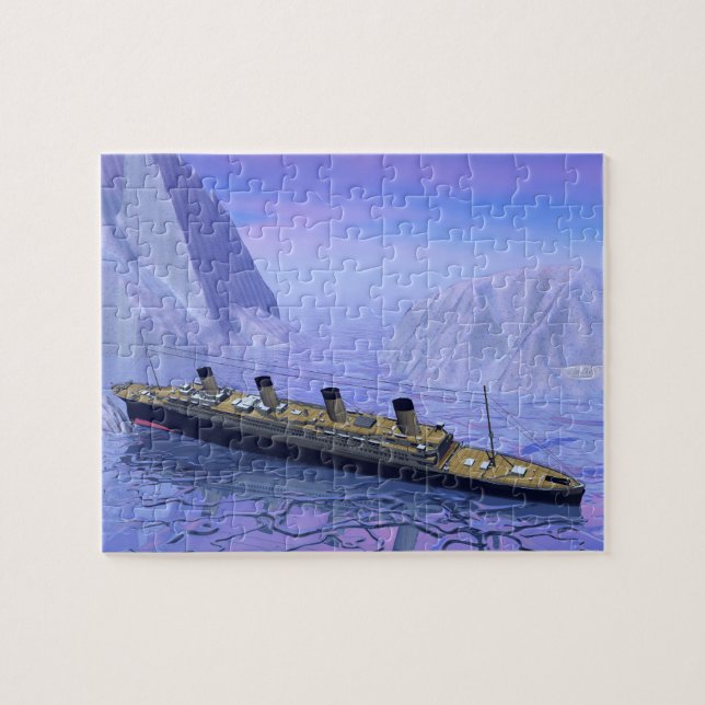 Puzzle Bateau titanique coulant - 3D rendent (Horizontal)