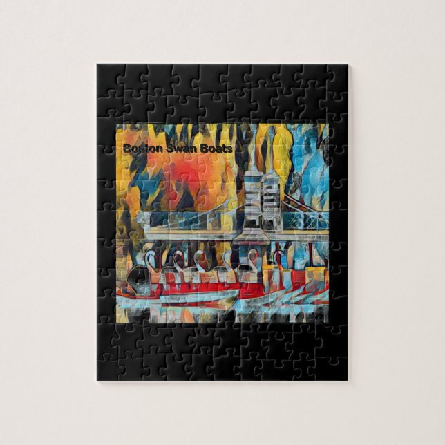 Puzzle Bateaux de cygne de Boston d'art déco (Vertical)