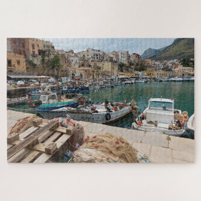 Puzzle Bateaux de pêche dans le port de Castellammare del (Horizontal)