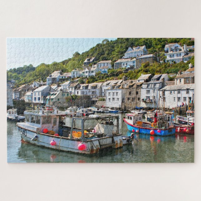 Puzzle Bateaux de pêche, Polperro, Cornouailles, Angleter (Horizontal)