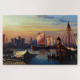 Puzzle Bateaux viking sur la Tamise Everhardus Koster