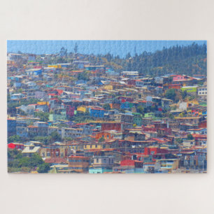 Puzzle bâtiments couleur valparaiso