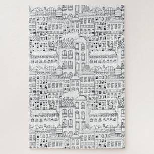 Puzzle Bâtiments Whimsical de la ville Stylo à main et en
