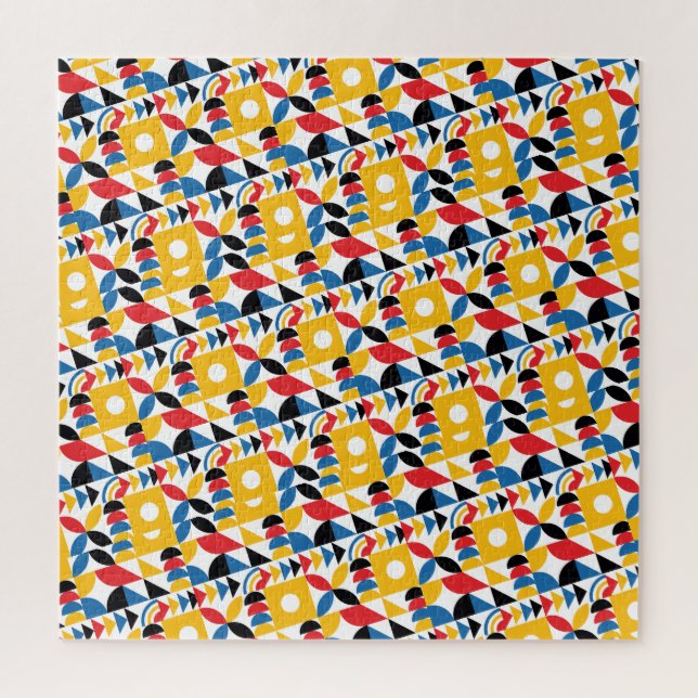 Puzzle Bauhaus Inspiré Contemporain Mi-Siècle (Vertical)