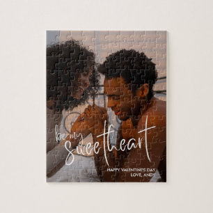 Puzzle Be My Sweetheart Script Valentine Photo