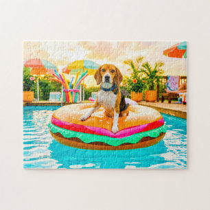 Puzzle Beagles sur le char burger