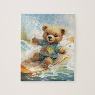 Puzzle Bear's Day surf à la plage