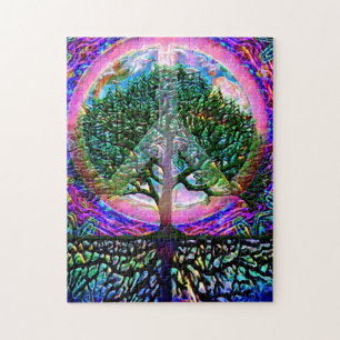 Puzzle Beau arbre de vie de paix mondiale